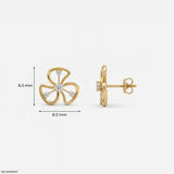 Petal Twist Kids Diamond Earrings  Platinum 950