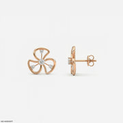 Petal Twist Kids Diamond Earrings  14K Rose Gold