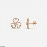 Petal Twist Kids Diamond Earrings  Platinum 950