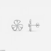 Petal Twist Kids Diamond Earrings  Platinum 950