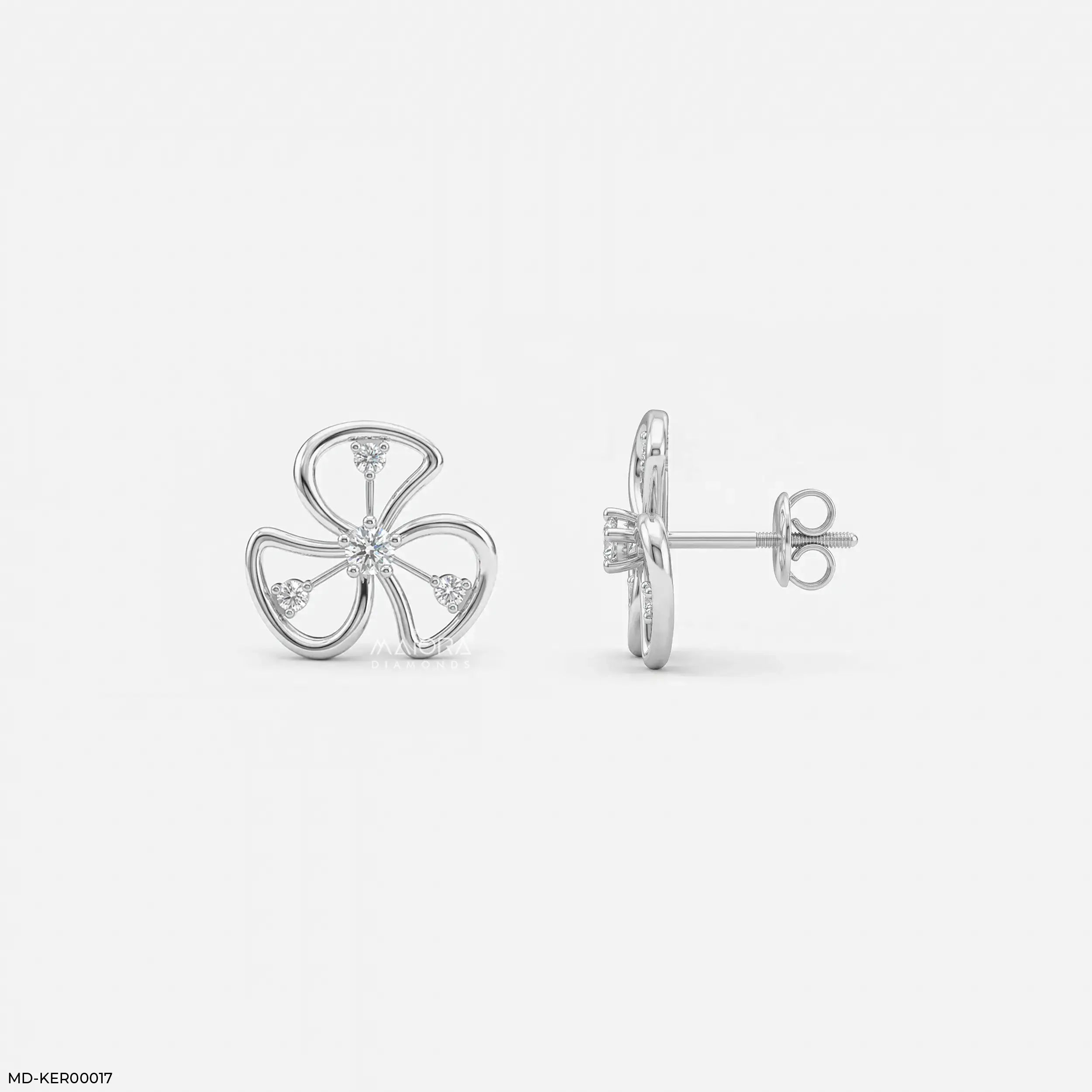 Petal Twist Kids Diamond Earrings