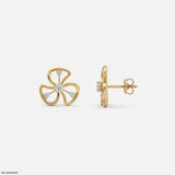 Petal Twist Kids Diamond Earrings  Platinum 950