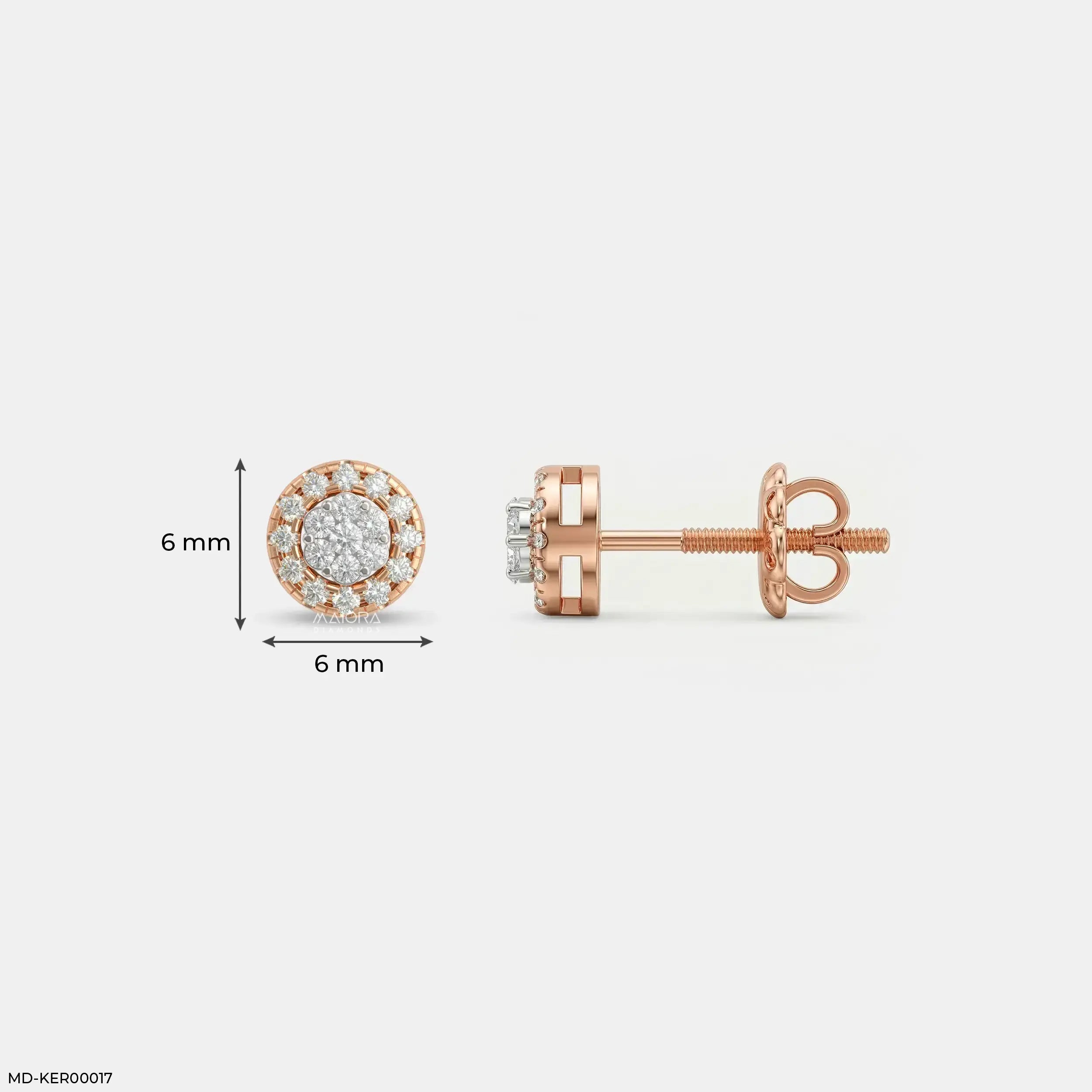 Orbit Halo Kids Diamond Earrings Platinum 950