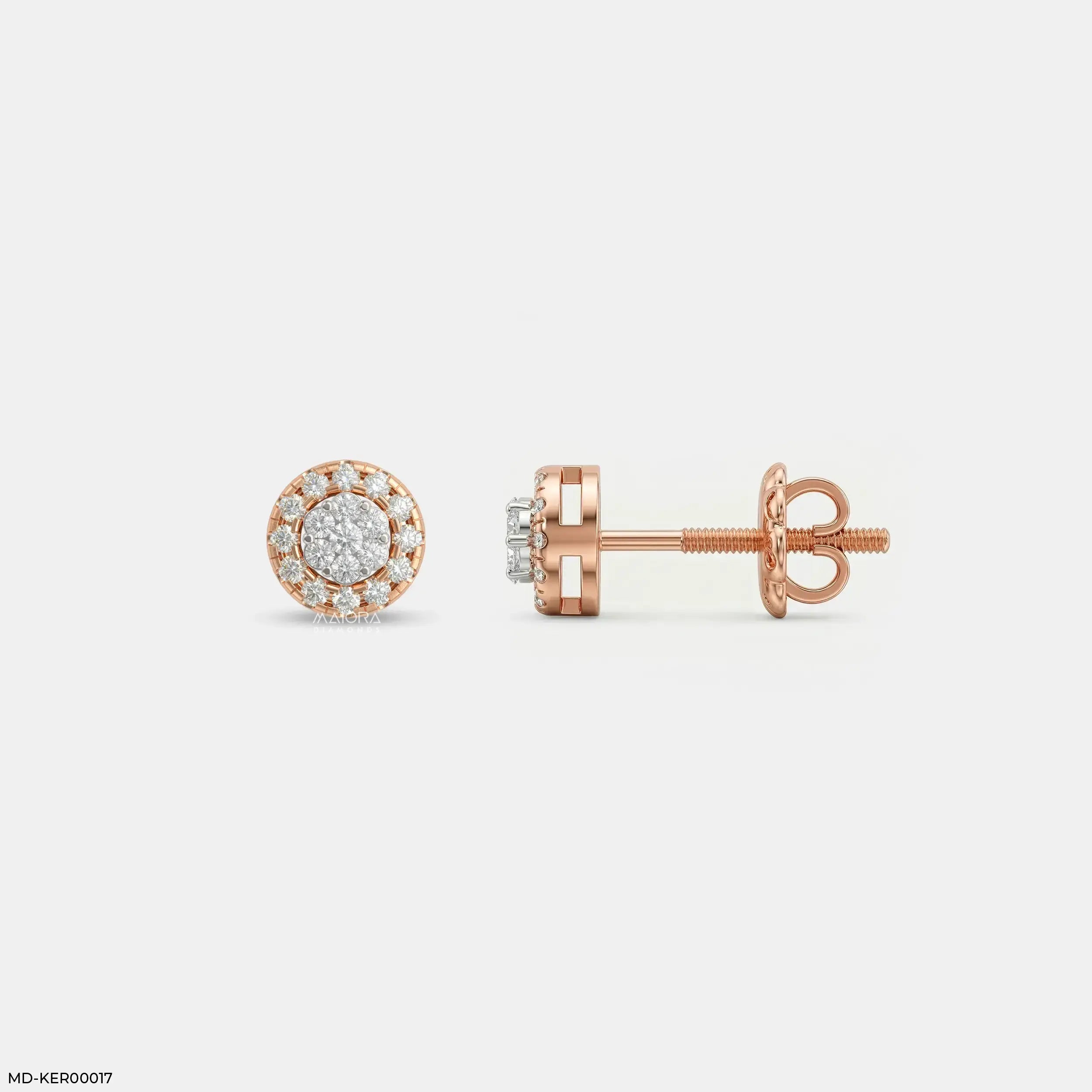 Orbit Halo Kids Diamond Earrings Platinum 950