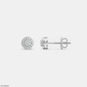 Orbit Halo Kids Diamond Earrings Platinum 950