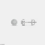 Orbit Halo Kids Diamond Earrings 9K White Gold