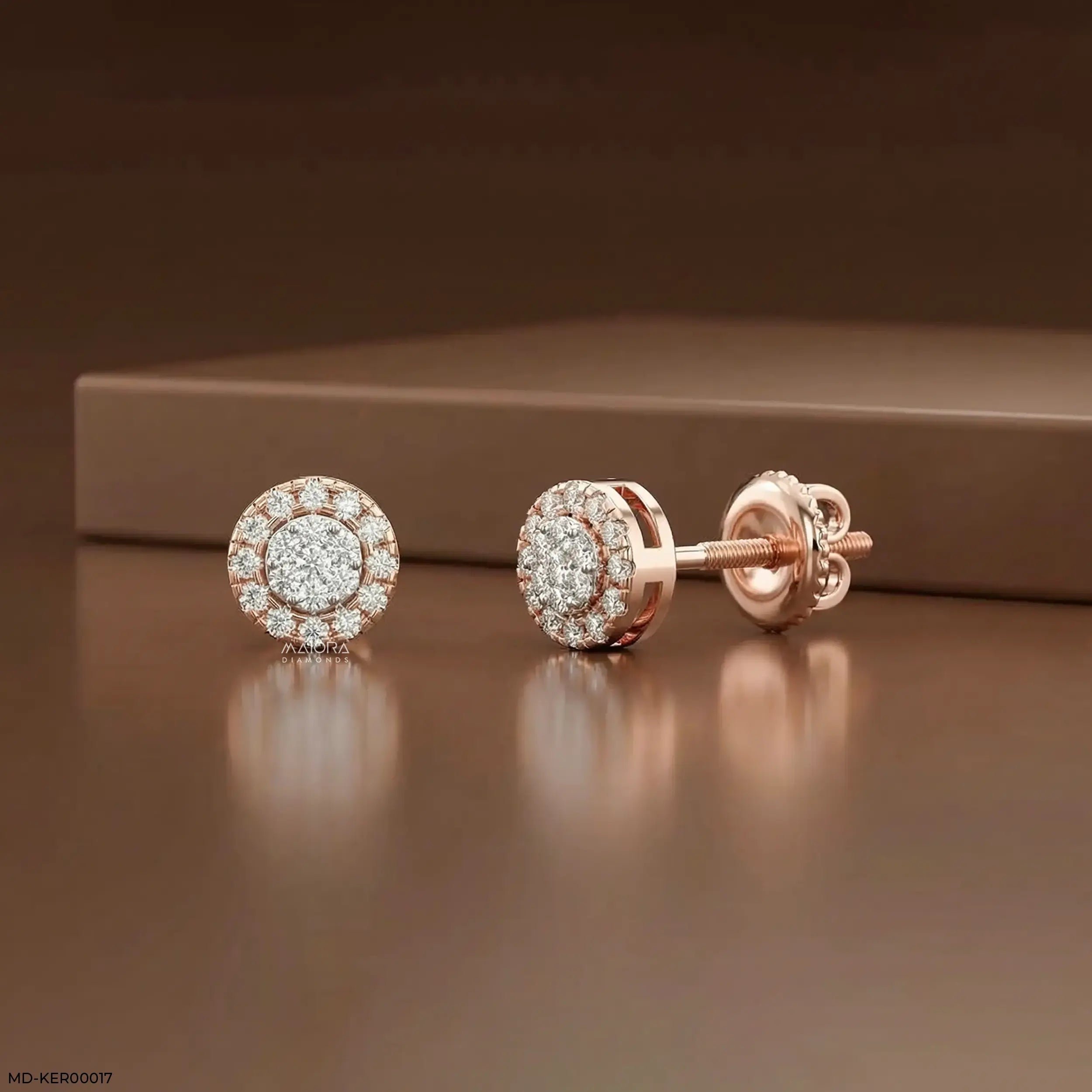 Orbit Halo Kids Diamond Earrings Platinum 950
