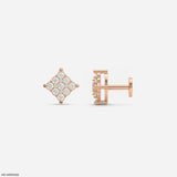Cubical Diamond Kids Earrings Platinum 950
