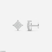 Cubical Diamond Kids Earrings Platinum 950