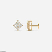 Cubical Diamond Kids Earrings 9K Yellow Gold