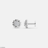 Rosy Posy Kids Diamond Earrings 9K Yellow Gold