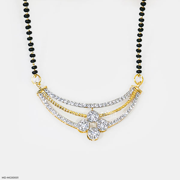 1.25 Carat Fancy Diamond Mangalsutra 14K Rose Gold