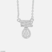 0.5 Carat Pear Halo Mangalsutra Platinum 950