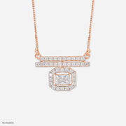 1.75 Carat Inaaya Halo Mangalsutra 9K Rose Gold