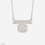 1.75 Carat Inaaya Halo Mangalsutra 18K White Gold