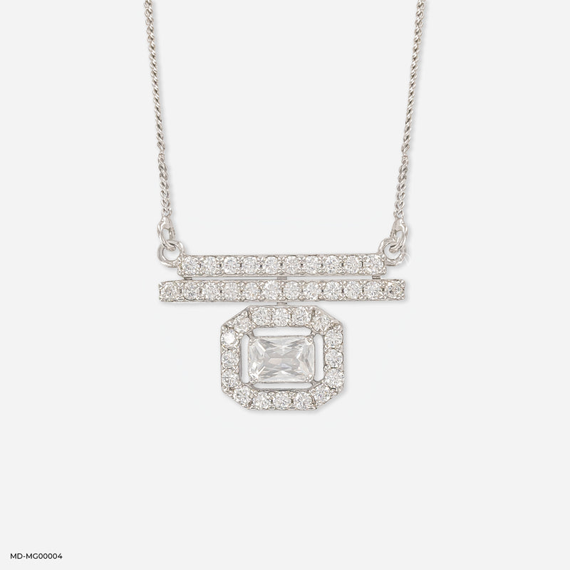 1.75 Carat Inaaya Halo Mangalsutra 14K Yellow Gold
