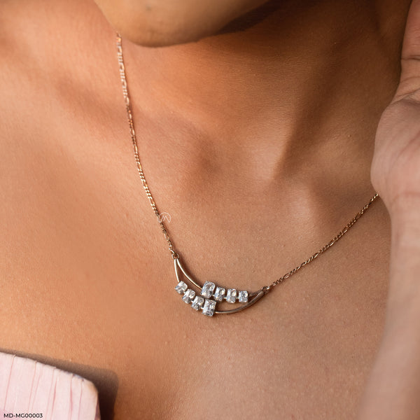 3 Carat Dawnfall Diamonds Mangalsutra 14K Rose Gold