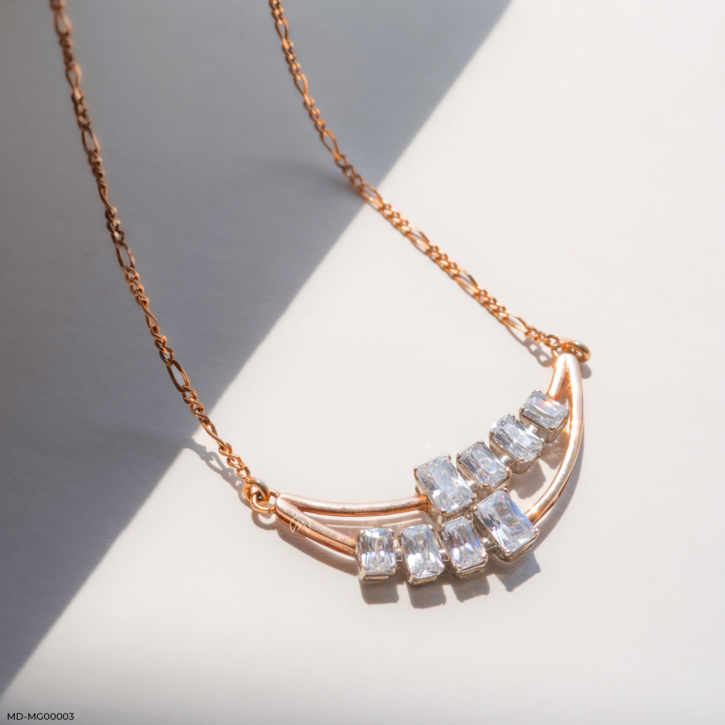 3 Carat Dawnfall Diamonds Mangalsutra 14K White Gold