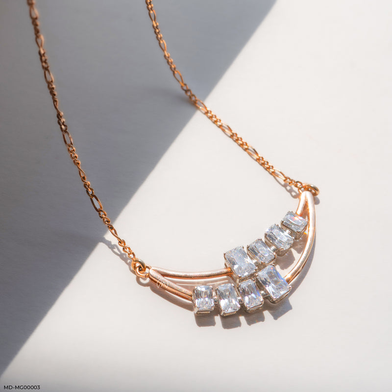 3 Carat Dawnfall Diamonds Mangalsutra 14K White Gold