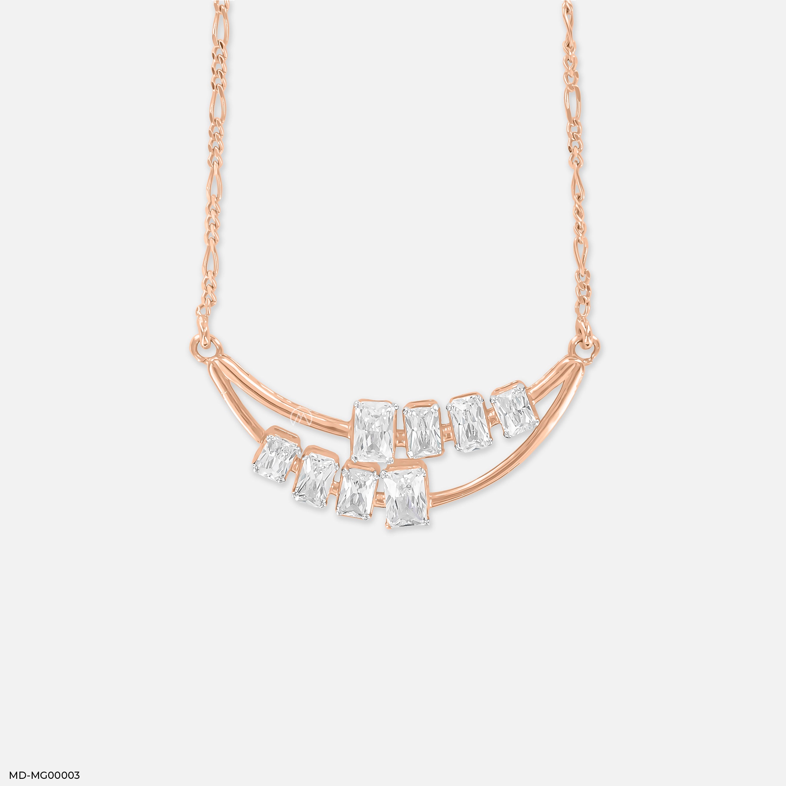 3 Carat Dawnfall Diamonds Mangalsutra 9K Rose Gold