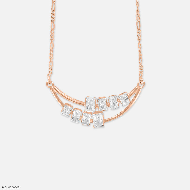 3 Carat Dawnfall Diamonds Mangalsutra 14K White Gold