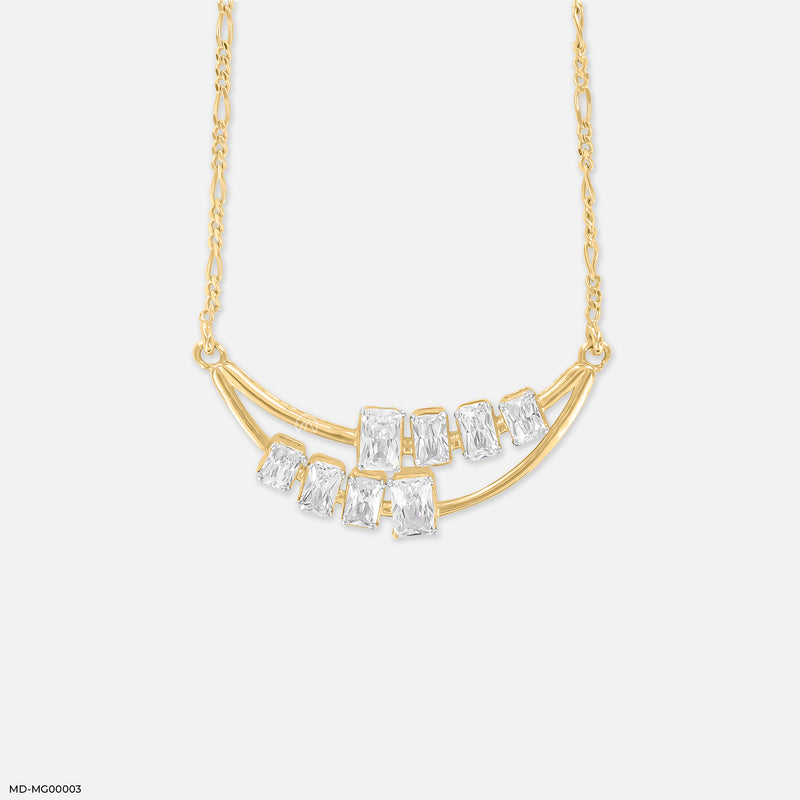 3 Carat Dawnfall Diamonds Mangalsutra 14K White Gold