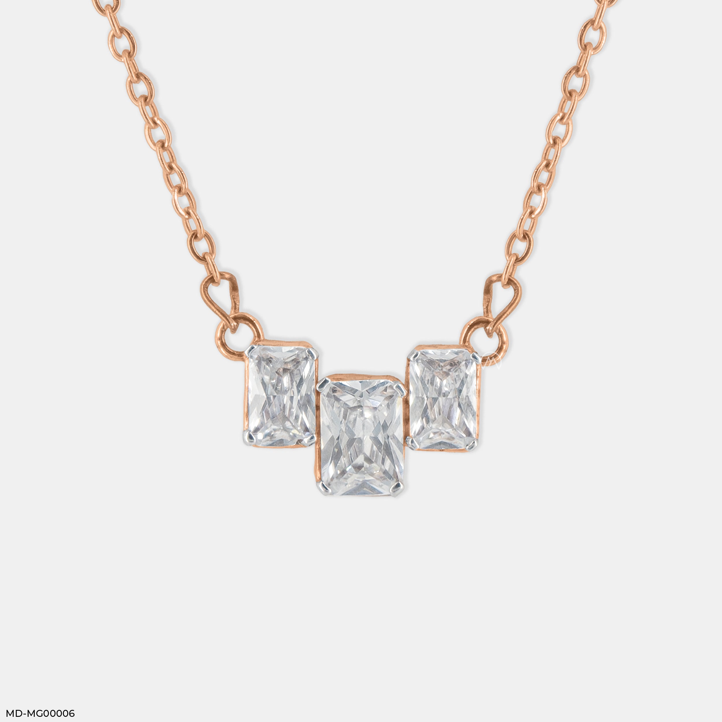3 Carat Mode Trio Mangalsutra 9K Rose Gold