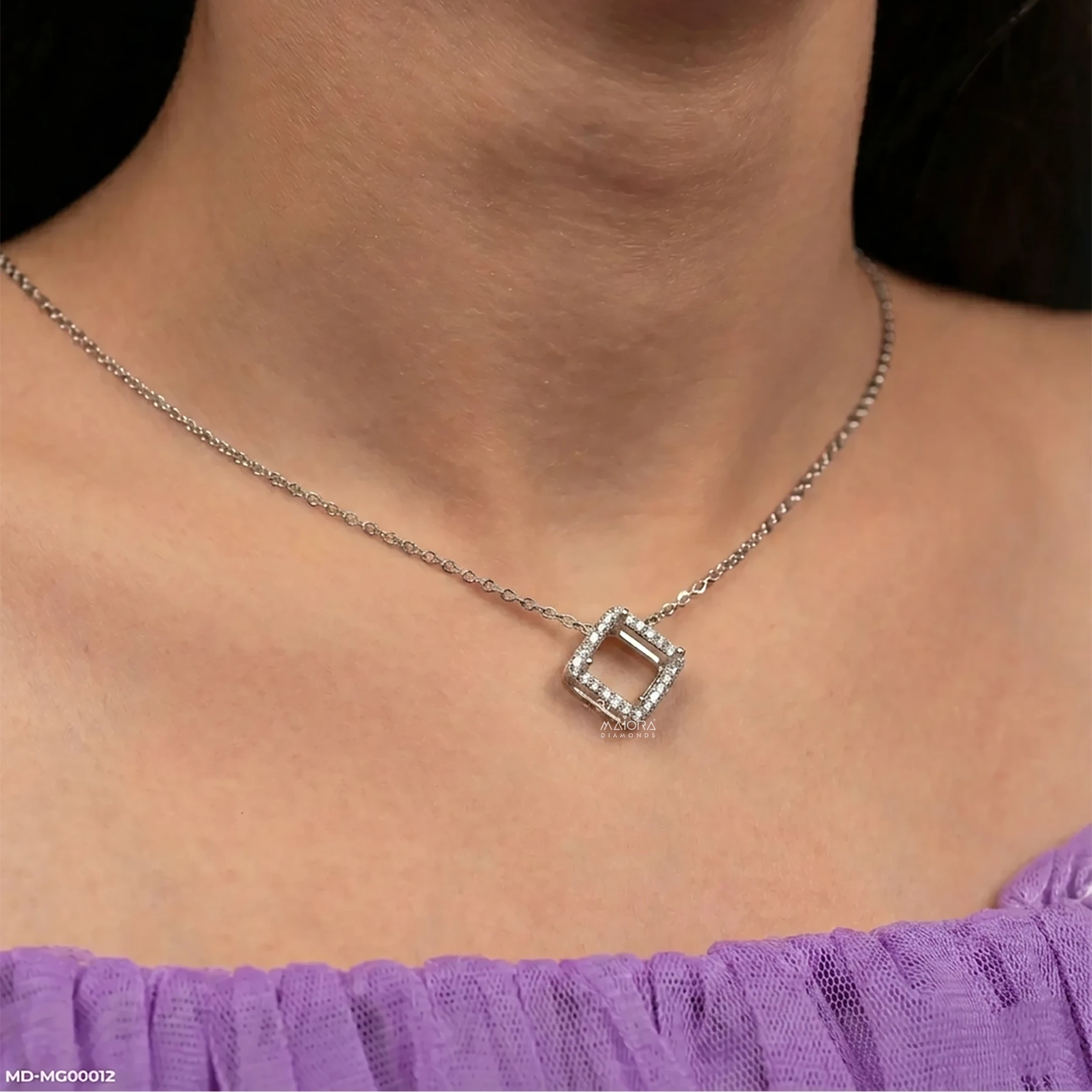 Prism Geometric Halo Pendants 9K Yellow Gold