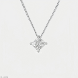 Prism Geometric Halo Pendants 9K White Gold