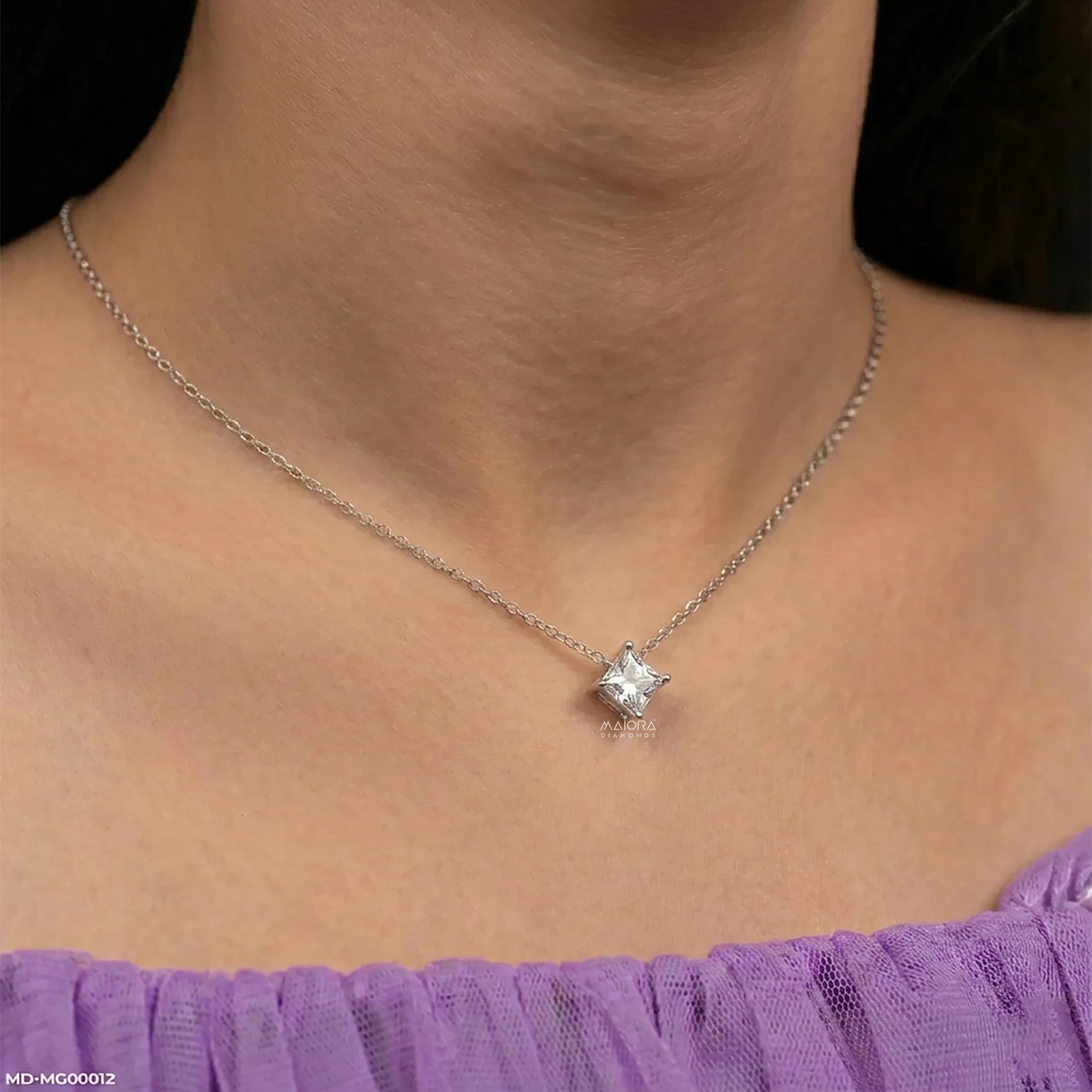 Prism Geometric Halo Pendants 9K Yellow Gold
