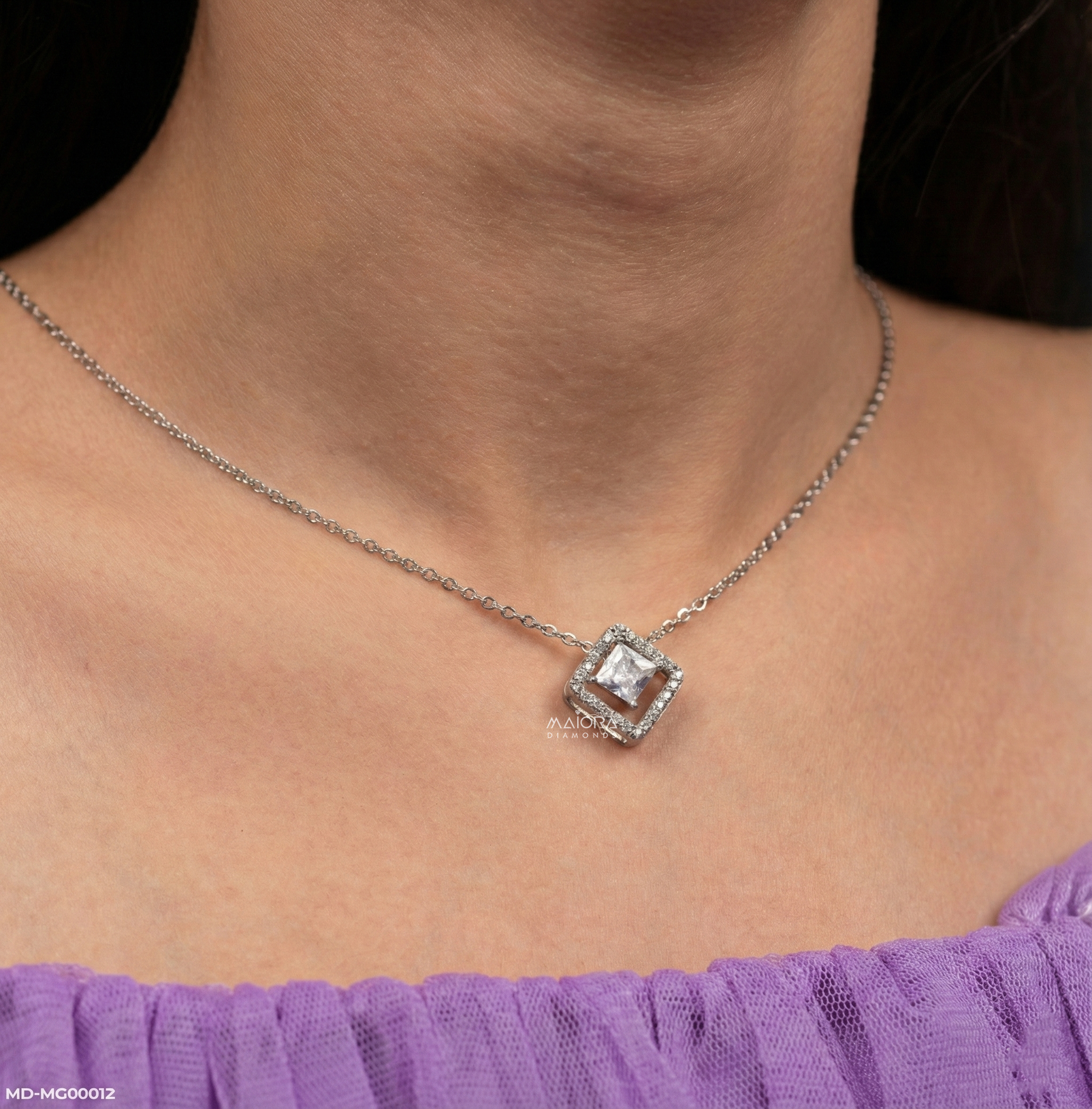 Prism Geometric Halo Pendants 9K Yellow Gold