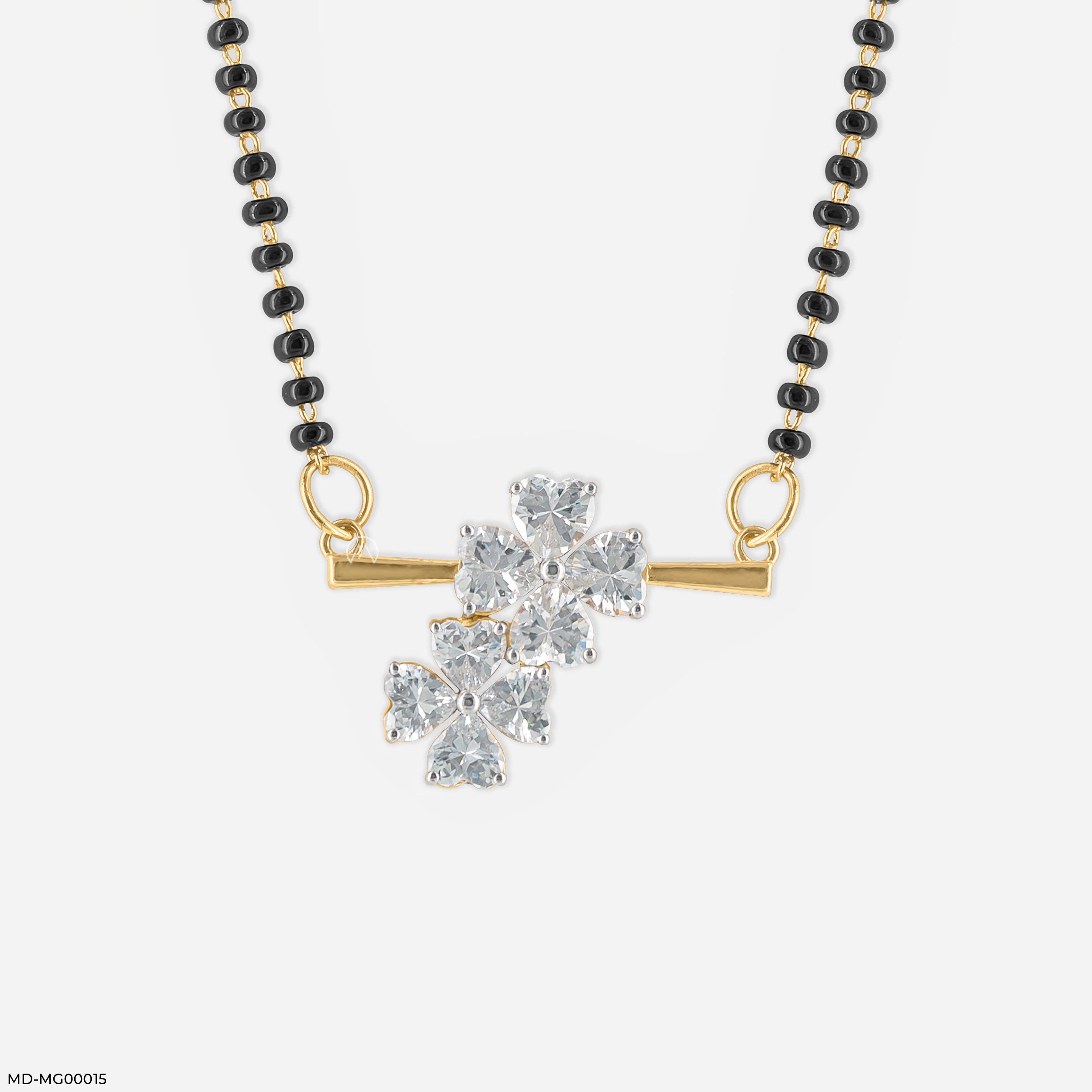 3 Carat Phool Rekha Mangalsutra 9K Yellow Gold