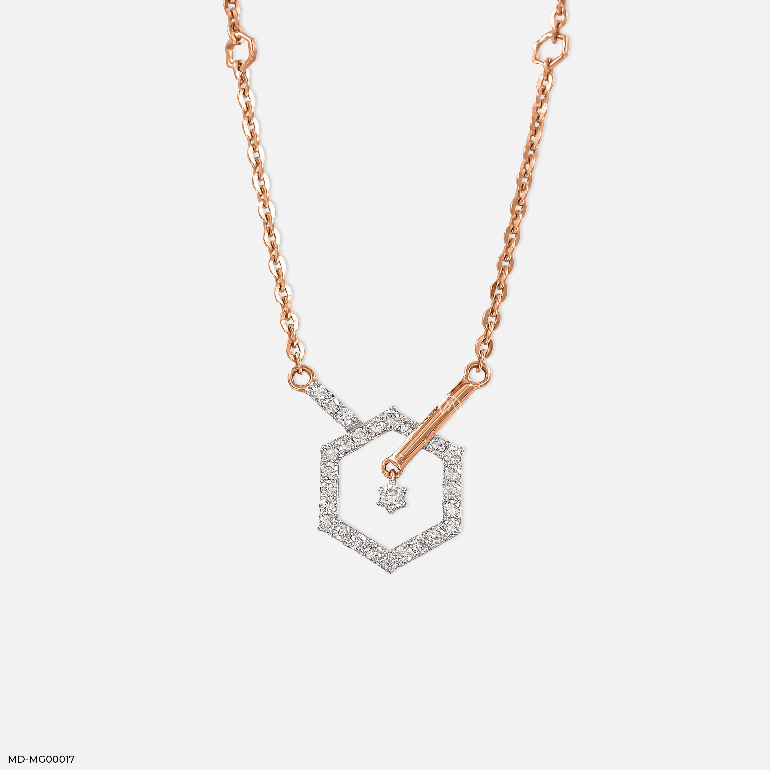 0.30 Carat Hexagon Lab Diamond Necklace