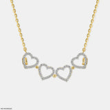 0.50 Carat Amara Hearts Lab Diamond Mangalsutra 14K Yellow Gold