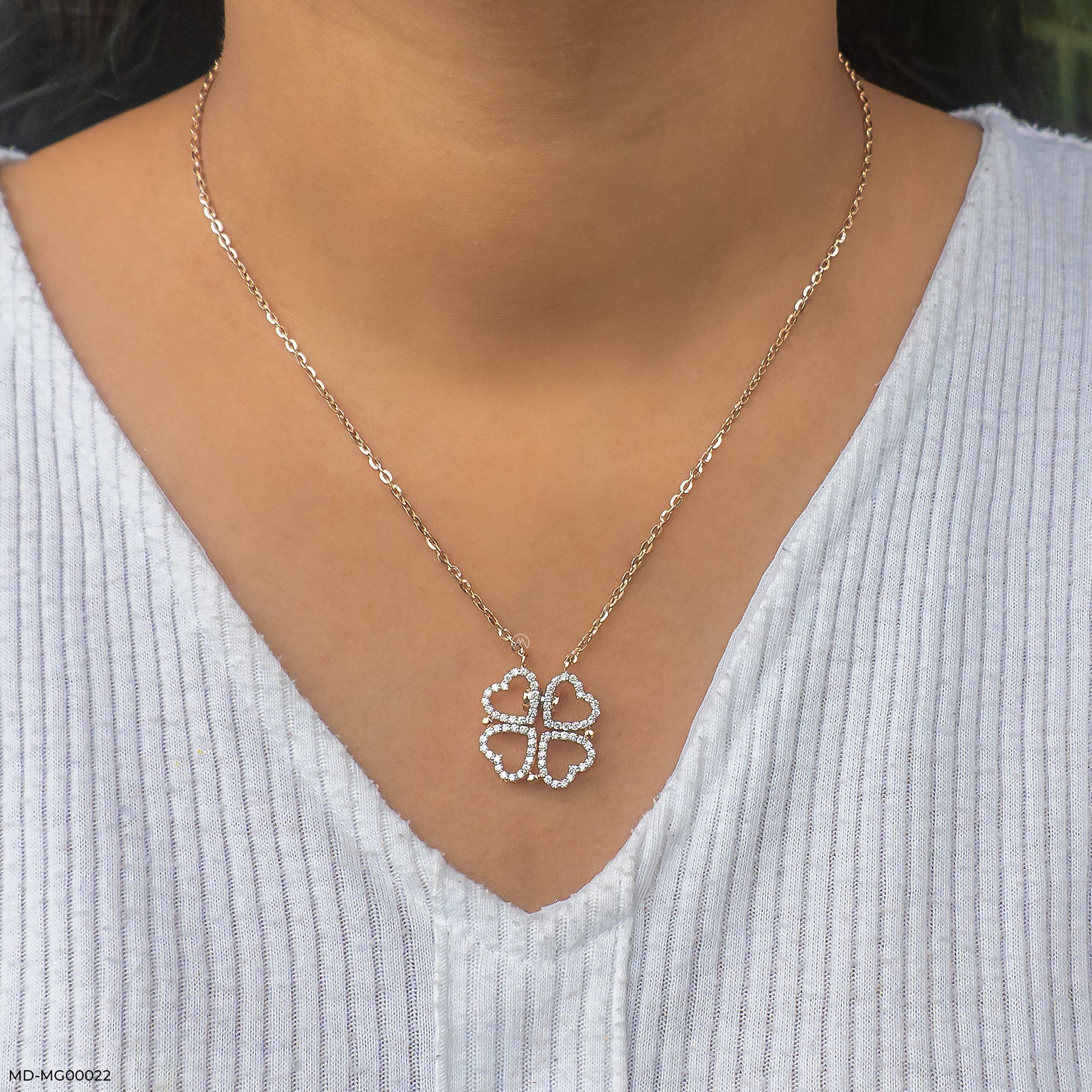 0.50 Carat Amara Hearts Mangalsutra 14K Yellow Gold