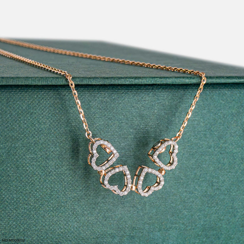 0.50 Carat Amara Hearts Mangalsutra 14K White Gold