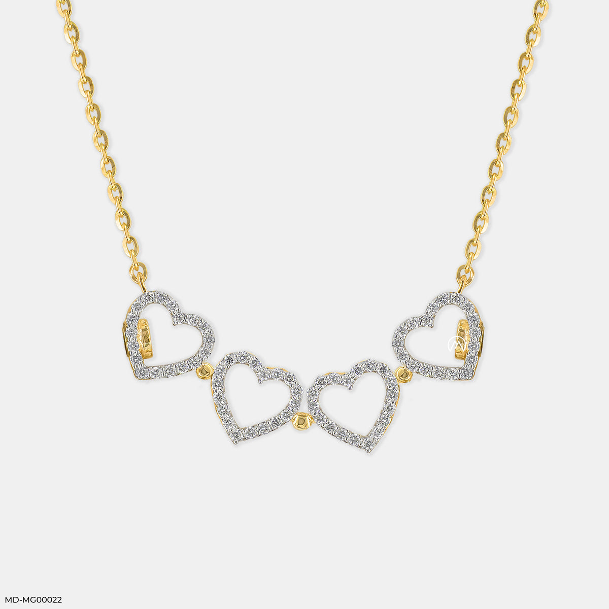 0.50 Carat Amara Hearts Lab Diamond Mangalsutra