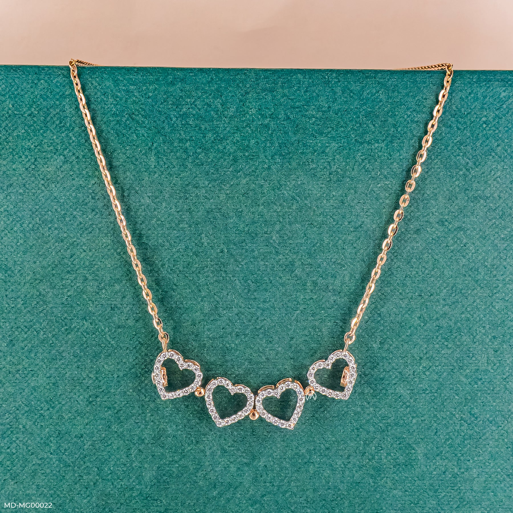 0.50 Carat Amara Hearts Mangalsutra 14K Yellow Gold