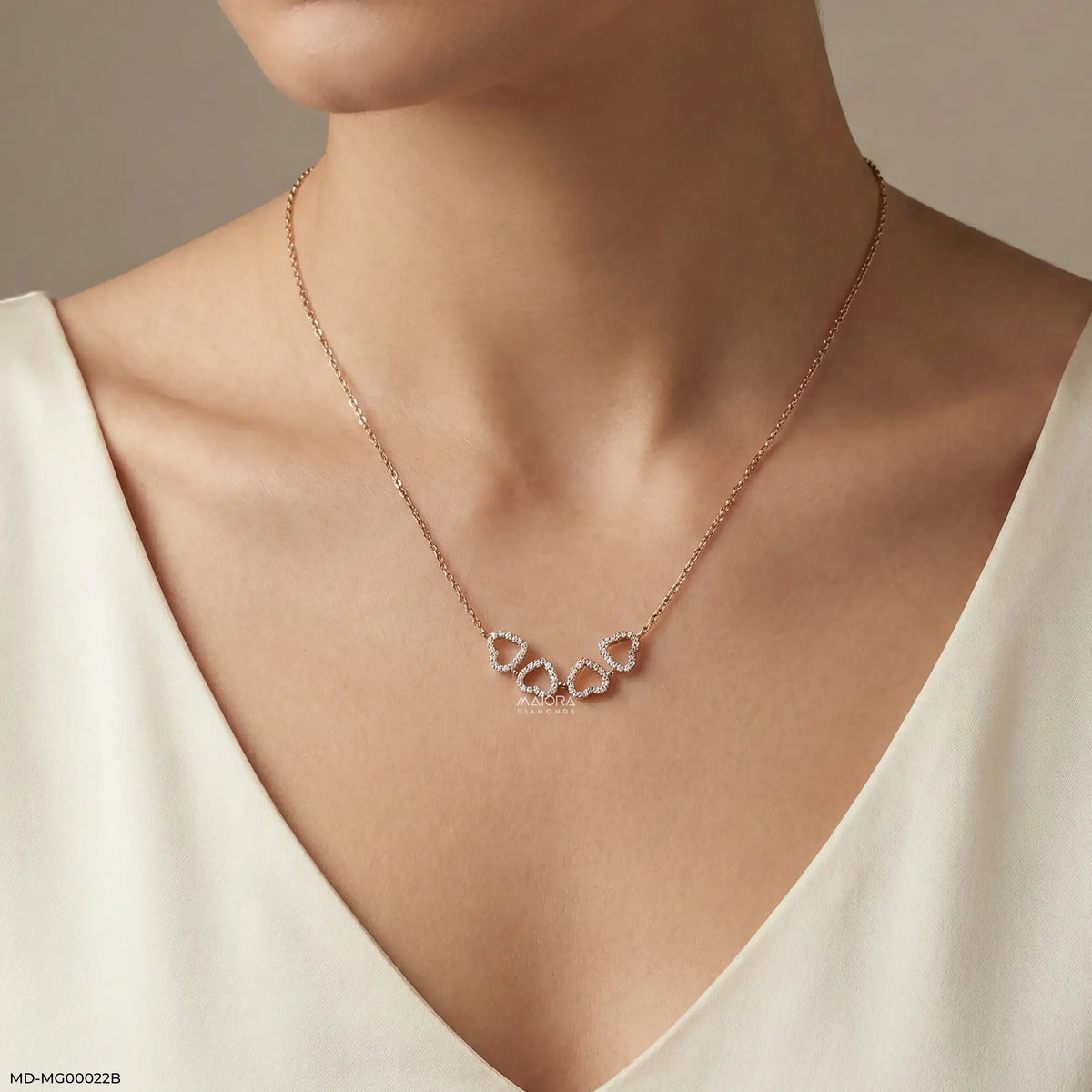 0.50 Carat Amara Hearts Lab Diamond Mangalsutra
