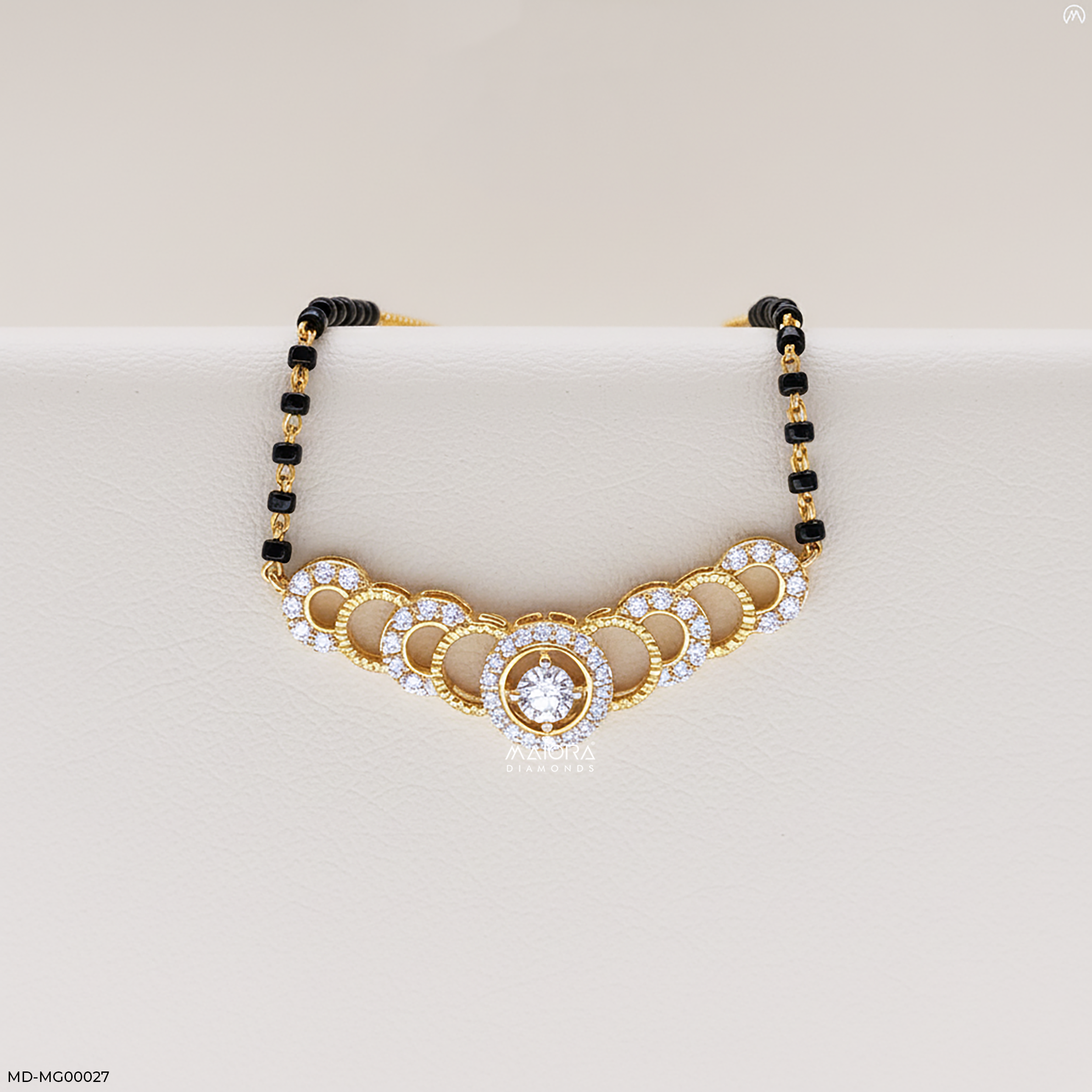 1 Carat Arched Diamond Mangalsutra Platinum 950