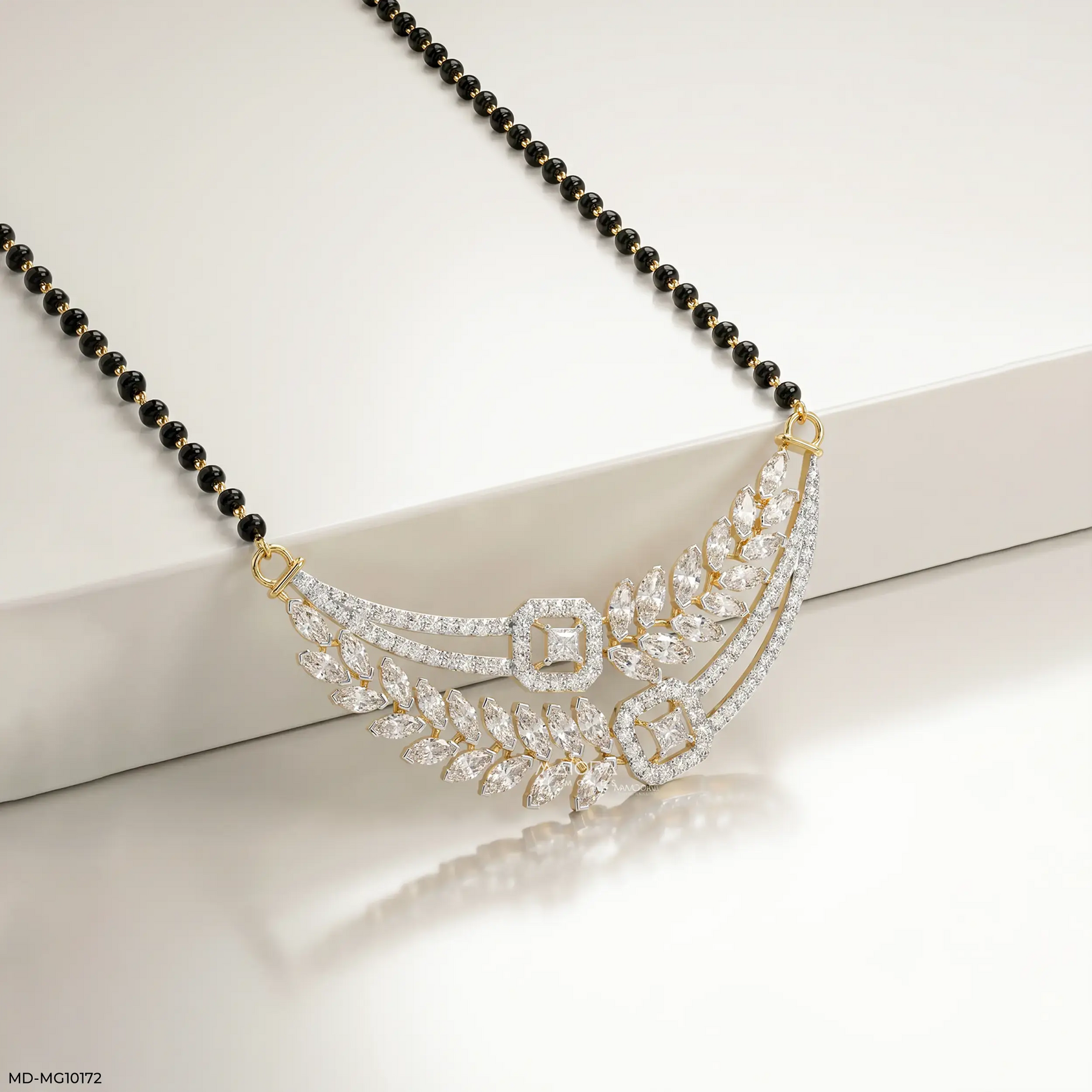 Marquise Flame Diamond Mangalsutra 9K Rose Gold