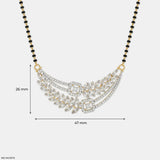 Marquise Flame Diamond Mangalsutra 9K Rose Gold