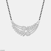 Marquise Flame Diamond Mangalsutra 9K White Gold