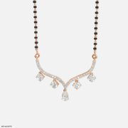 3 Carat Vivaara Diamond Mangalsutra 9K Rose Gold