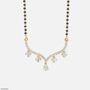 3 Carat Vivaara Diamond Mangalsutra 9K Yellow Gold