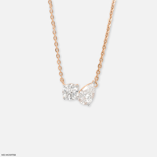 Twin Sparkle Mangalsutra 14K Rose Gold