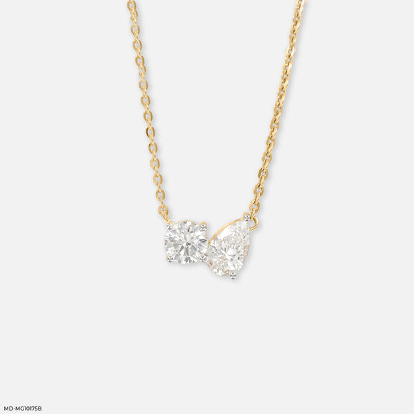Twin Sparkle Mangalsutra 14K Yellow Gold