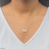 Toi et Moi Style Lab Diamond Pendant 14K Rose Gold