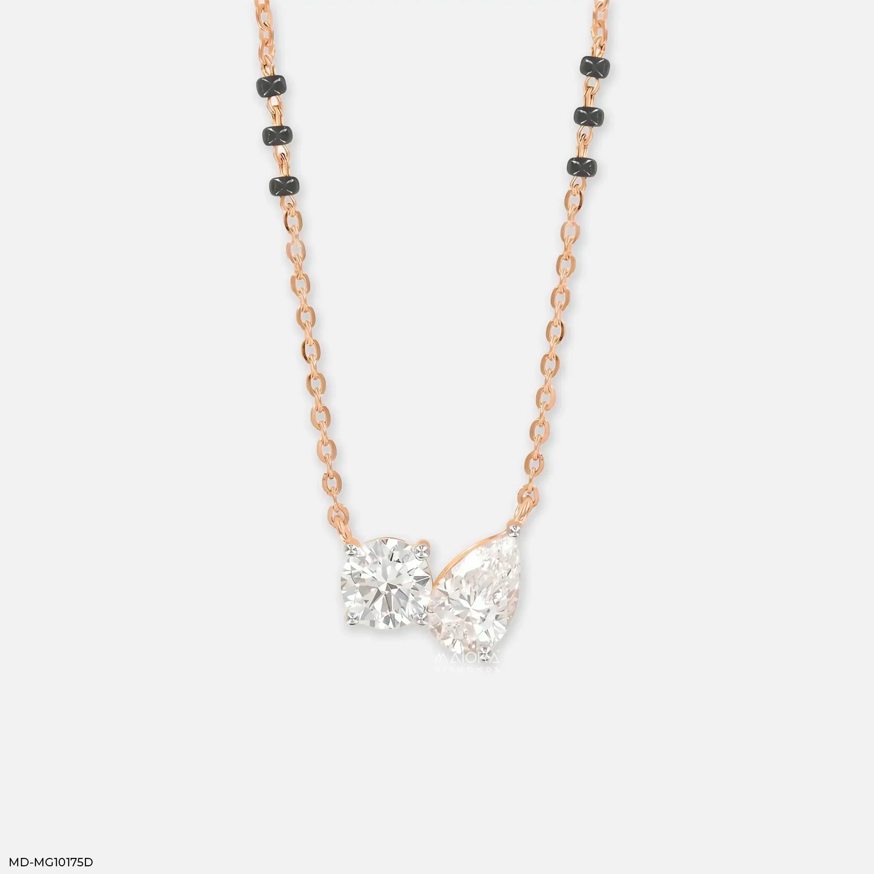 Twinkle Toi Et Moi Diamond Mangalsutra 9K Rose Gold