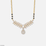 Petal Cascade Diamond Mangalsutra  14K Yellow Gold